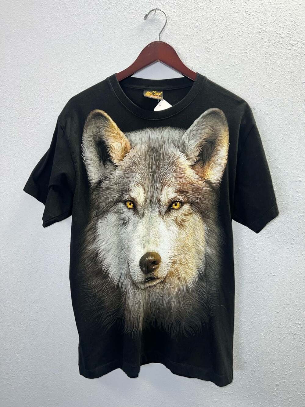 Rock Chang High Definition Wolf Print Black T-Shirt